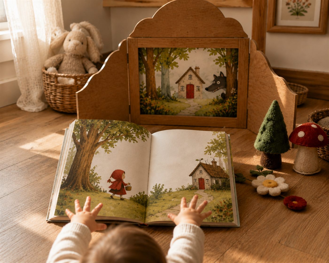 Atelier Fanta-éveil : un livre illustré qui prend vie, théâtre de papier et objets en feutrine